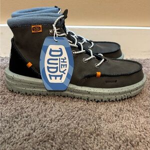 Hey Dude Kids Black and Gray Bradley Boots